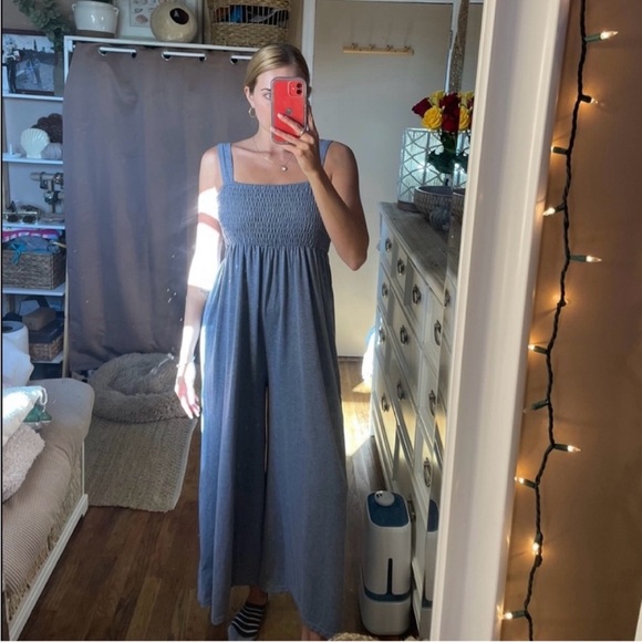 Nasty Gal grey runched comfortable jumpsuit - Picture 2 of 11